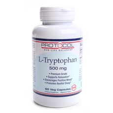 Protocol For Life Balance L-色氨酸素食膠囊 500mg, 60顆, 1罐