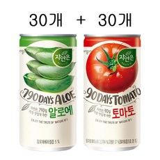 자연은 알로에 + 토마토 주스 각 30캔씩, 60개, 180ml