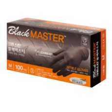 크린스킨 블랙마스터 니트릴 장갑 블랙 L, 3개