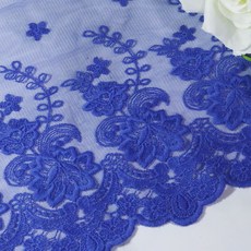 큰 면사 19색 17cm x 90cm 망사 레이스 면실, 딥블루