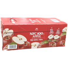 [글로벌푸드] 주 프리미엄 NFC 100% 사과 착즙 주스 200ml x 24, 24개