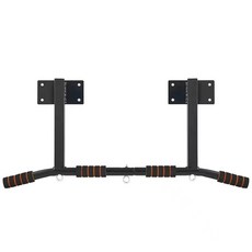 家用室內引體向上單槓：加厚打孔掛牆式健身固定吊桿, 側梁固定款黑色送全套螺絲下宅配