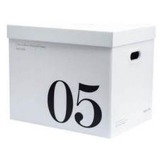 키밍 종이 정리함 수납 리빙박스, 1개, 화이트