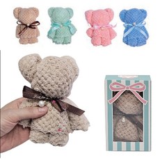 곰돌이리본인형행주 주방타올 박스포장 색상랜덤발송, 1개, 색상랜덤