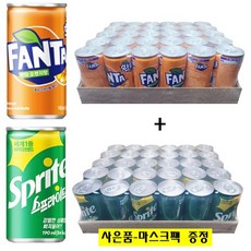 환타 오렌지향 190ml(30개)+스프라이트 190ml(30개) / (사은품증정), 60캔/(사은품), 190ml