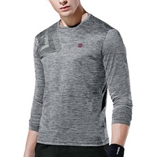 윌슨 남성 기능성 스포츠 긴팔 라운드 티셔츠