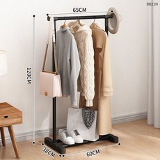 落地臥室立式掛衣架 陽臺家用桿式曬衣服折疊簡易晾衣架子, 【經典款】60cm-黑