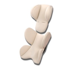 蘇霏小舖 安全座椅提籃坐墊 安全座椅換洗墊 推車座墊 安全座椅護腰護頭墊, 米白, 1個