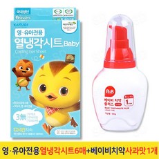 비앤비 오랄크린 액상형 사과 1개+까투리 영유아 열냉각 시트 6매, 1세트