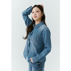 잠뱅이 26SS 여성) 난스판 라이트 인디고 베이직 데님 셔츠 DH AQ1DDH154-LB