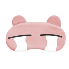 晚安舒眠兩用眼罩, 1個, 哭哭眼罩(粉紅色)
