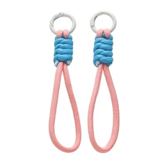 파라코드 꼰 우븐 키 체인 손목 로프 전화 케이스 분실 방지 스트랩 링 생존 도구 배낭 버클 12cm, 02 Color 02