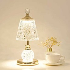 크리스탈 스탠드 미니 침실 헤드라이트 제품 라이트 럭셔리 무드, 4. 럭셔리 B형 터치식/따뜻한빛/롱프레스