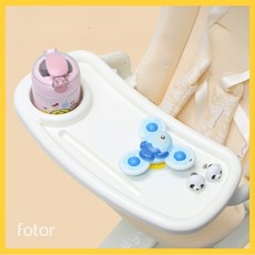 蘇霏小舖 嬰兒推車餐盤 溜娃神器手推車通用 可拆卸多功能餐盤, 第三代加大加厚推車餐盤-白色