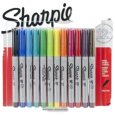 Sharpie 油性記號筆 0.5mm細筆頭 12色套裝, 12箱, Assorted