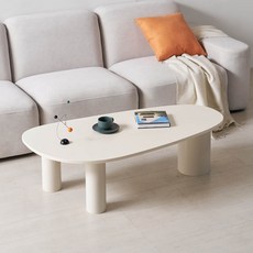 프리메이드 인테리어 비정형 거실테이블, 밀크 비정형 거실테이블