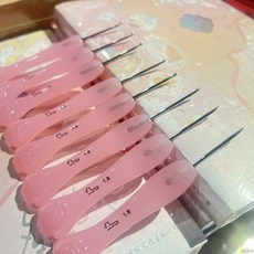 滬牌 粉色貓爪樹脂柄鉤針 手工打磨針頭 DIY玩偶毛線編織 台灣出貨, 合歡粉,1.8mm, 1個