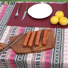 올리스트 감성캠핑 북유럽 캠핑 테이블보 식탁보 100x140 100x160 140x180, 도톰도톰 핑크