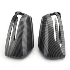 Benz專用碳纖維後視鏡蓋 適用W212 W204 (2011-2018) 水轉印, 1個