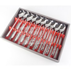 리빙랜드 [규촌키친] 스테인리스 스텐 센스장미 수저세트 1P(비닐포장) 10P(선물박스포장) (선물용수저세트 가정용수저 스텐수저 스테인리스수저 식당용수저 업소용수저 심플한디자인 국민수저 국민숟가락 국민젓가락), 숟가락젓가락, 1세트