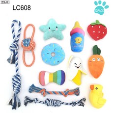 Z3JC 寵物玩具套裝組合寵物棉繩狗玩具耐咬潔齒, 1個, LC608