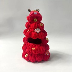 인형 옷 크리스마스 머리장식 안정성 봉제 완구 장식 소품, 15.트리빨간모델(서거나앉은자세)