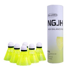 니가조화 나일론 배드민턴 셔틀콕 NGJH-1000, 형광, 6개입, 1개