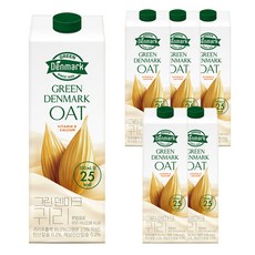 덴마크 그린 귀리 음료, 950ml, 6개