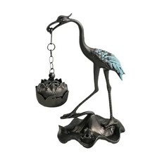 금동대향로 레트로 금속 크레인 버너 스틱 향로 스탠드 불교 오피스 장식 공예, Combination set 1, 1개