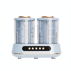 無線便攜內衣洗衣機 迷你洗衣機 內衣褲小物清潔神器, 洗脫一體雙倉天藍色, 如圖所示