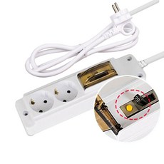 현대일렉트릭 고용량 멀티탭 누전차단 콘센트 2구, 1개, 화이트, 1.5m