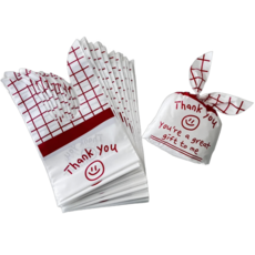 모디안 구디백 단체 포장 보자기형 선물 봉투 13.5 x 22 cm, 땡큐, 50개