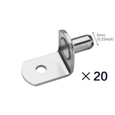 20 40개 6MM 선반 캐비닛 가구용 옷장 있는 도금 책장 구멍이 니켈 L자형 주방, 20pcs, General