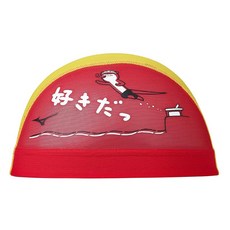 MIZUNO 미즈노 수영 메쉬캡 N2JWB013 62 레드 옐로우 M