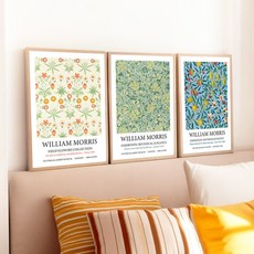 컨티뉴 명화 윌리엄 모리스 3종 포스터 세트 A3 42 X 29cm