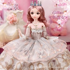 Gillian 60公分換裝公主洋娃娃套裝, 奧德安  音樂版  手提大禮盒  頭飾  項鍊  智能遙控, 1個