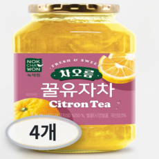 녹차원 차오름 꿀유자차, 1kg, 4개, 1개입