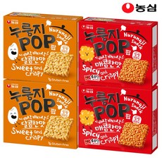 농심 누룽지팝 2종 2개씩 기획세트(달콤한맛 2입+매콤한맛 2입), 1세트, 568g