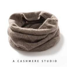 겨울 니트 넥 워머 방한 폴라 목도리 두꺼운 목 보호, 카멜