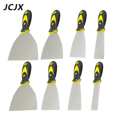 JCJX 다용도 스테인레스 스크래퍼 헤라 수공구 퍼티칼 페인트 및 벽지 제거용 퍼티 작업 공구8pcs, 1세트