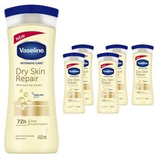 바세린 인텐시브 케어 드라이 스킨 리페어 바디로션, 6개, 400ml