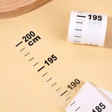 투명 키재기 스티커 200cm 롤타입, 1개, 상세페이지 참조