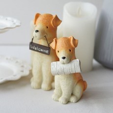 순둥 강아지 2P 스타일 미니어처 세트 추천 인테리어 sav+069uy