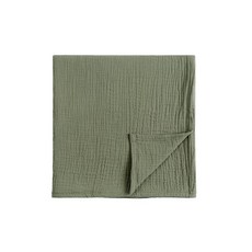 Meracorallo 모슬린 포대기 담요 100% 면 속싸개 부드럽고 통기성이 좋은 랩 남아 및 여아용 크림 158562, 올리브 그린