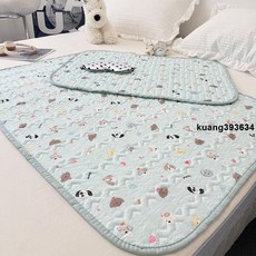 卡通姨媽墊 生理期床墊 女生月經期例假專用 床上防漏防髒隔尿墊 可洗, 1個, 學習卡皮,50x70cm（舒適水洗棉款）