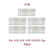 20/50 1/8 1/10 1/12 1/14 1/16 1/18 RC 자동차 바디 쉘 R 클립 바디 쉘 핀 금속 바디 쉘 클립 핀 버기 트, 04 1-16 50pcs