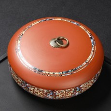 핸드페인팅 자사 도기 헨슨 보이차보관통 옹기 찻잎 선물 세라믹 가정용 보이차보관함