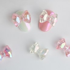 데코45 빅리본 네일파츠 (2개입), 1-클리어, 2개