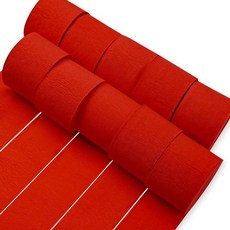 PartyWoo 그린 크레이프 종이 스트리머 10롤 249.9m(880피트) 골드 및 쉐이드 팩 그린 크레이프 종이 졸업 크리스마스 웨딩 정글 생일 파티 장식용 (4.5cm x, 레드