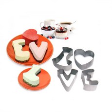 스텐 무스링 4종 초콜릿 티라미수 과자만들기 세트 양갱 떡케이크